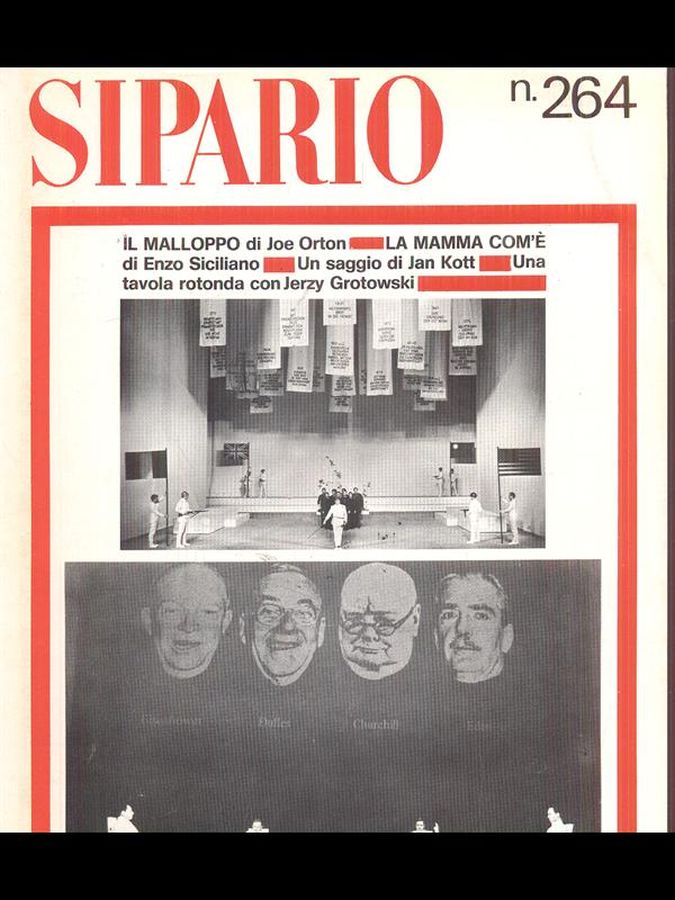 SIPARIO magazine side cover Issue 264  April 1968