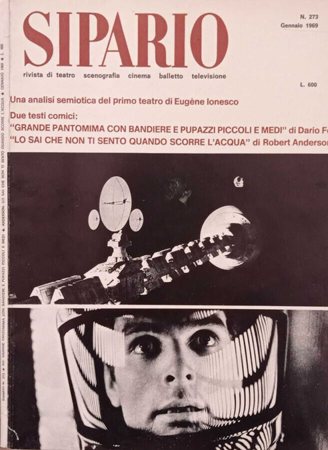 SIPARIO magazine side cover Issue 273  January 1969