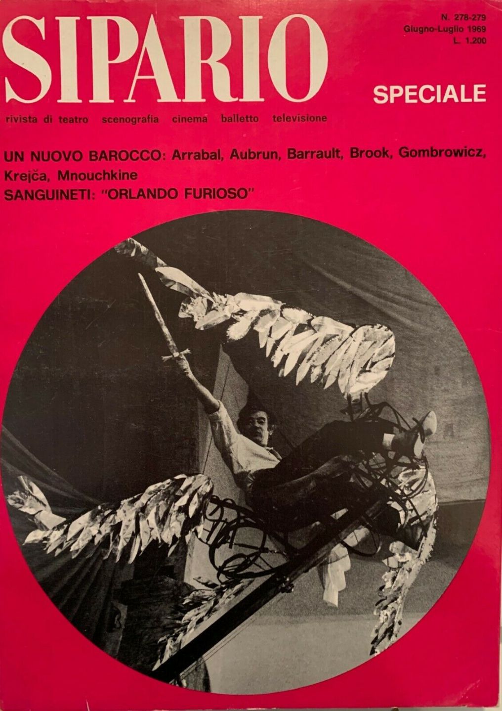 SIPARIO magazine side cover Issue 278-279  June/July 1969