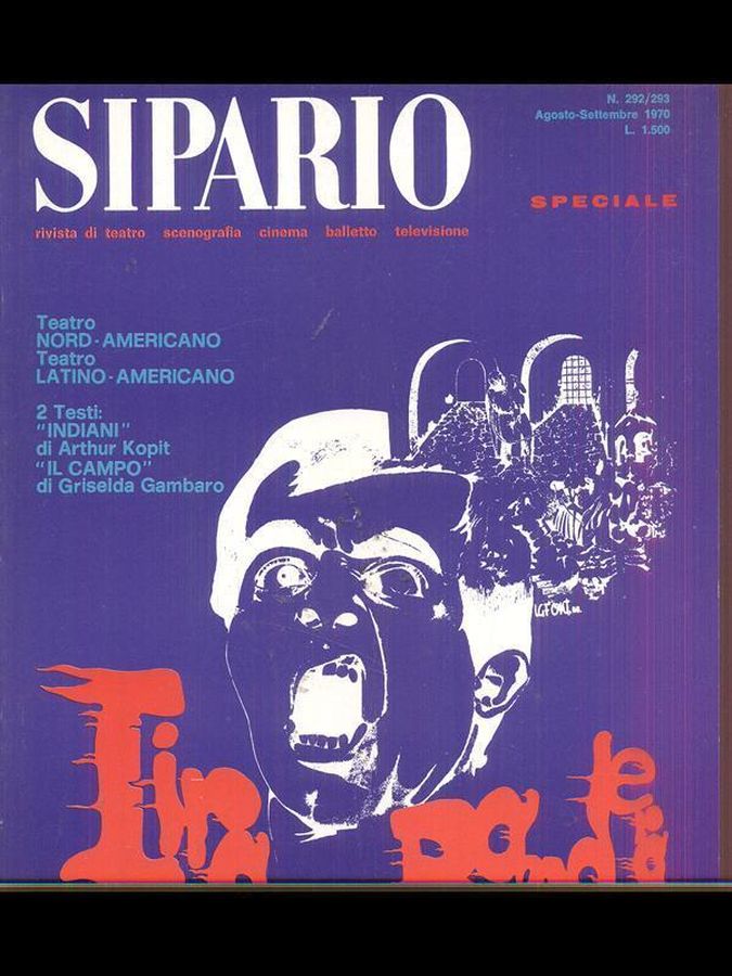 SIPARIO magazine side cover Issue 292-3  August/September 1970