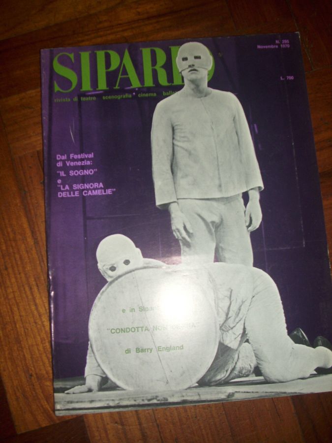 SIPARIO magazine side cover Issue 295  November 1970