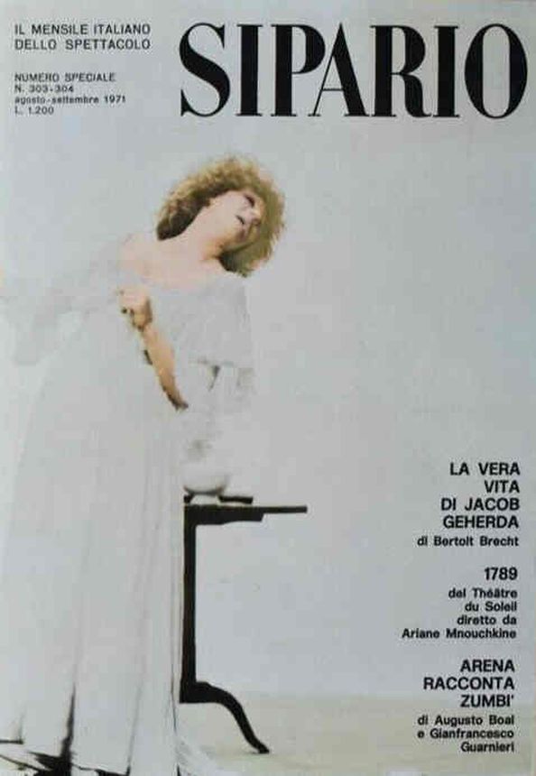 SIPARIO magazine side cover Issue 303-4  August/September 1971