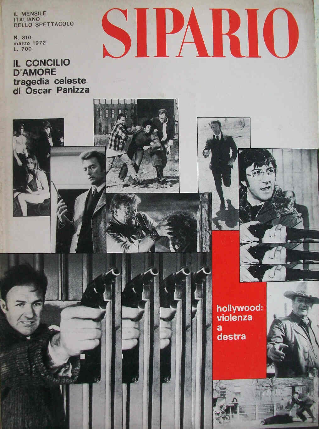SIPARIO magazine side cover Issue 310 March 1972