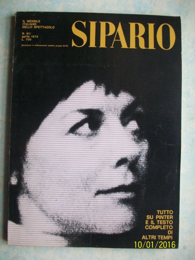 SIPARIO magazine side cover Issue 311  April 1972