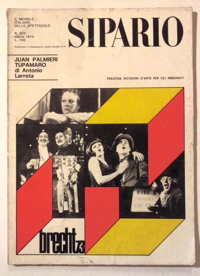 SIPARIO magazine side cover Issue 322  March 1973