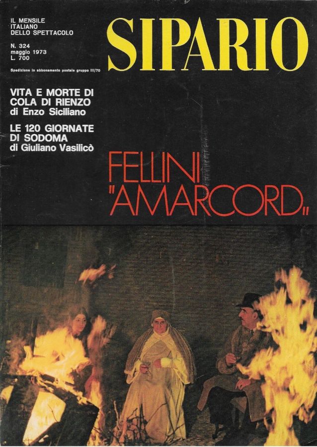 SIPARIO magazine side cover Issue 324  May 1973