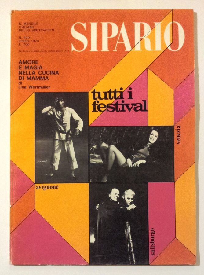SIPARIO magazine side cover Issue 329  October 1973