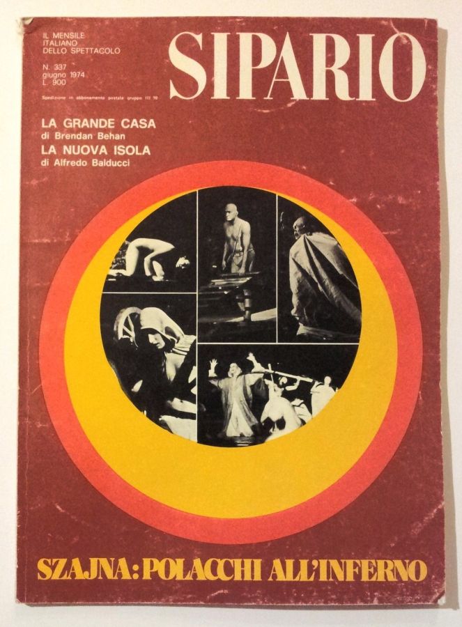 SIPARIO magazine side cover Issue 337  June 1974