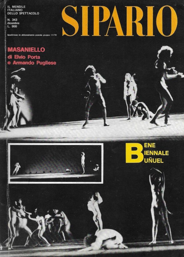 SIPARIO magazine side cover Issue 343  December 1974