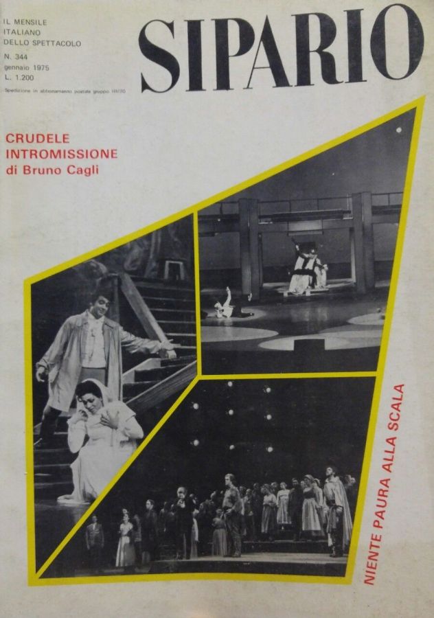 SIPARIO magazine side cover Issue 344  January 1975