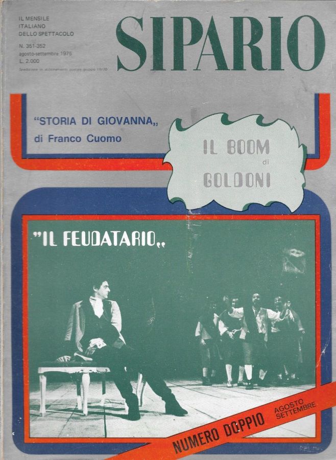 SIPARIO magazine side cover Issue 351-352  August/September 1975