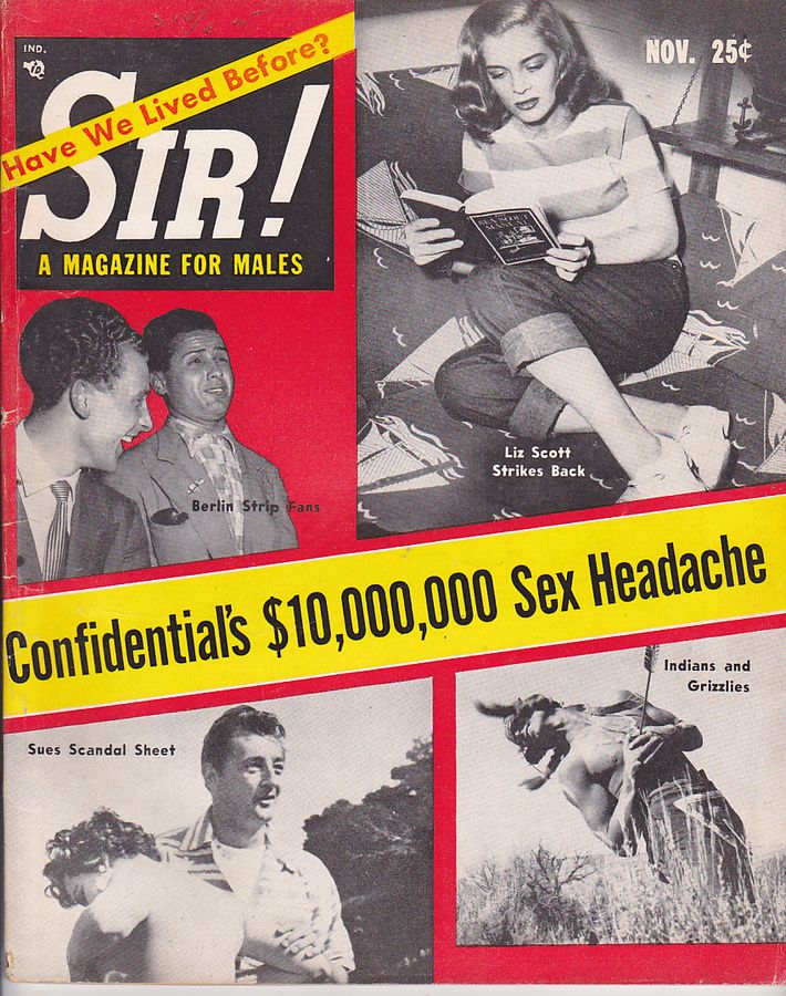 SIR! magazine side cover  Vol 12 # 12 November 1955