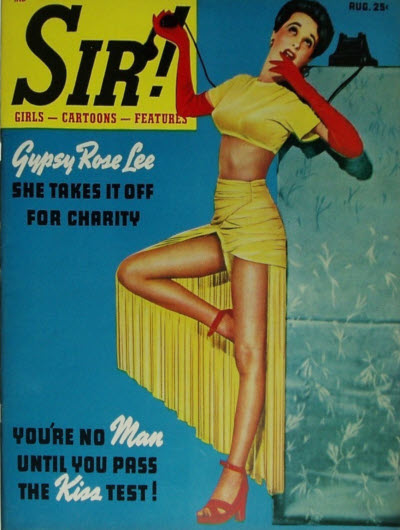 SIR! magazine side cover  August 1942
