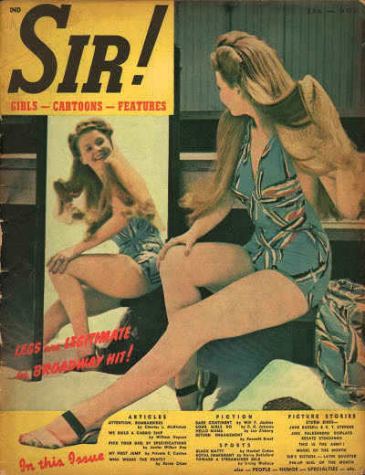 SIR! magazine side cover  November 1942