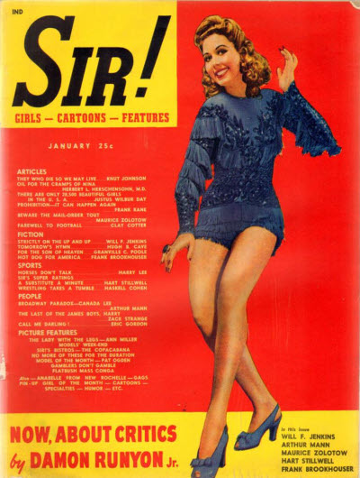 SIR! magazine side cover  January 1943