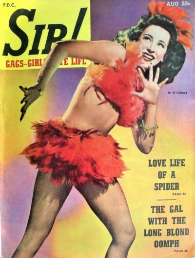 SIR! magazine side cover  August 1943