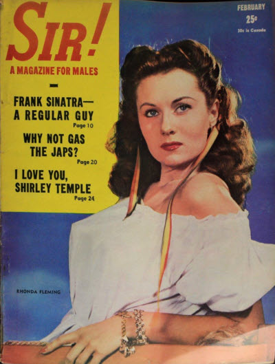 SIR! magazine side cover  February 1945