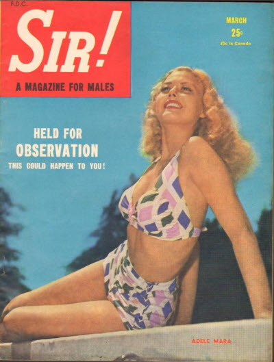 SIR! magazine side cover  March 1946