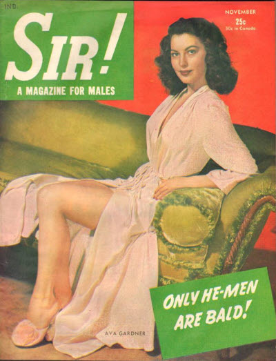 SIR! magazine side cover  November 1946