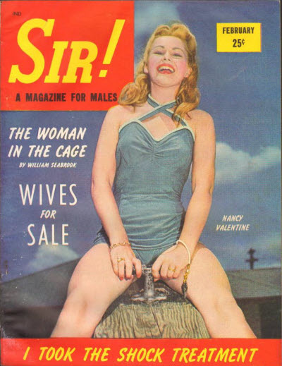 SIR! magazine side cover  February 1947