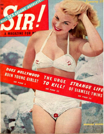 SIR! magazine side cover  January 1951