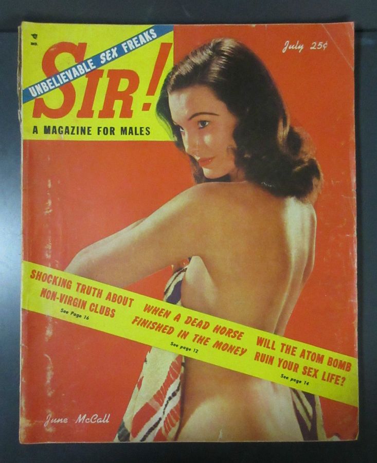 SIR! magazine side cover  July 1951