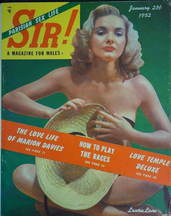 SIR! magazine side cover  January 1952