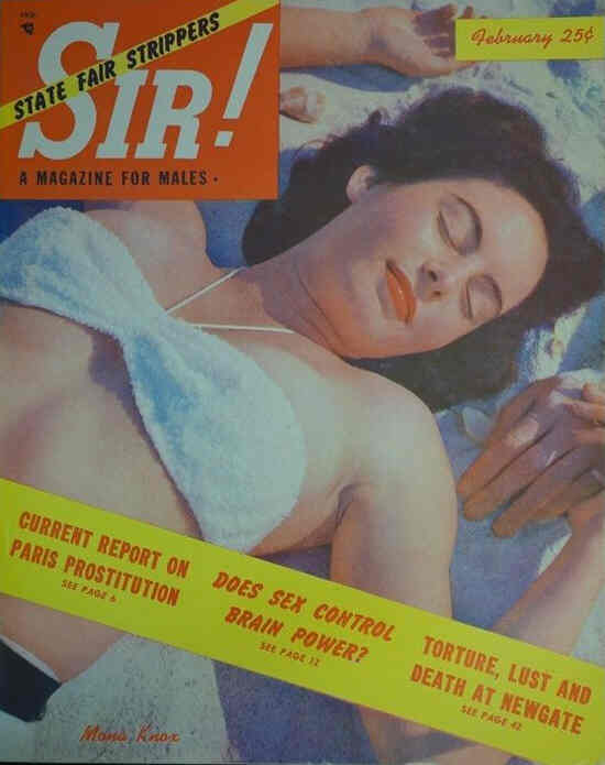 SIR! magazine side cover  February 1952