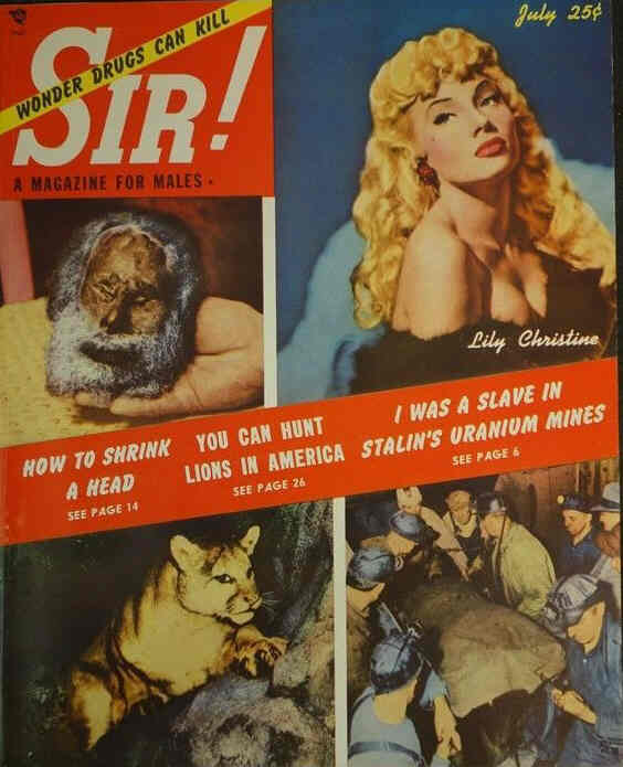 SIR! magazine side cover  July 1952
