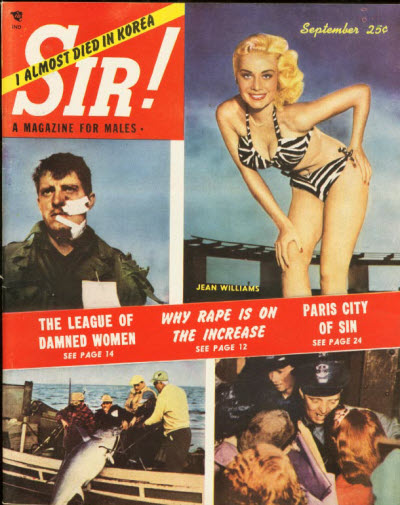 SIR! magazine side cover  September 1952