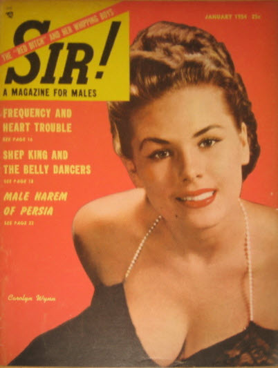 SIR! magazine side cover  January 1954
