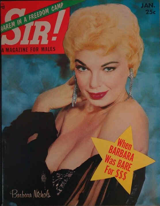 SIR! magazine side cover  January 1957