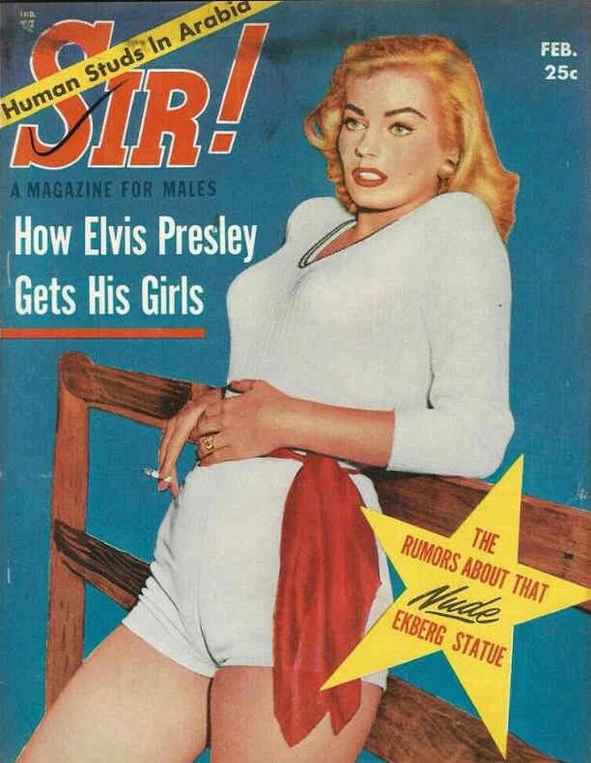 SIR! magazine side cover  February 1957
