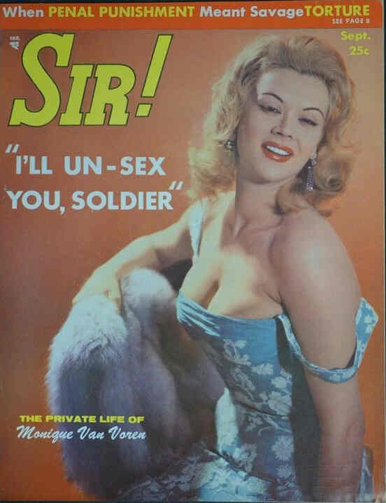 SIR! magazine side cover  September 1957