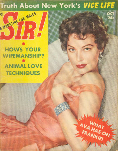 SIR! magazine side cover  October 1957