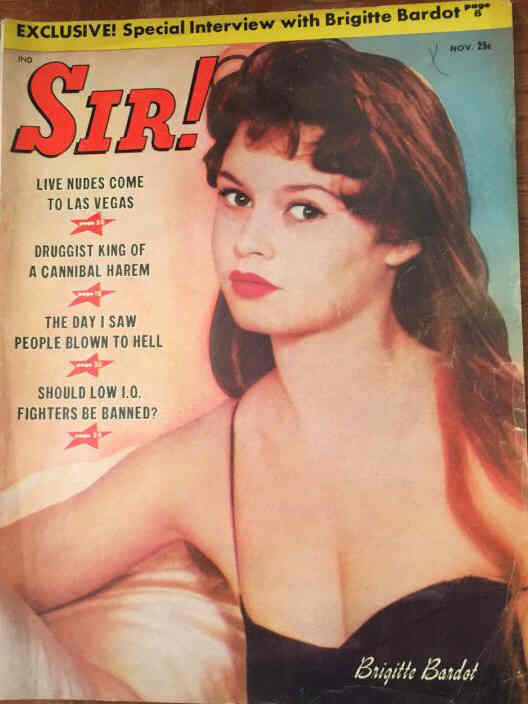 SIR! magazine side cover  November 1958