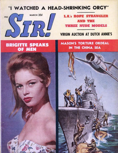 SIR! magazine side cover  March 1959