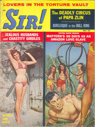 SIR! magazine side cover  November 1959