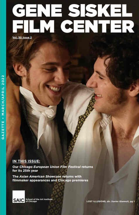 GENE SISKEL FILM CENTER magazine side cover  March/April 2022