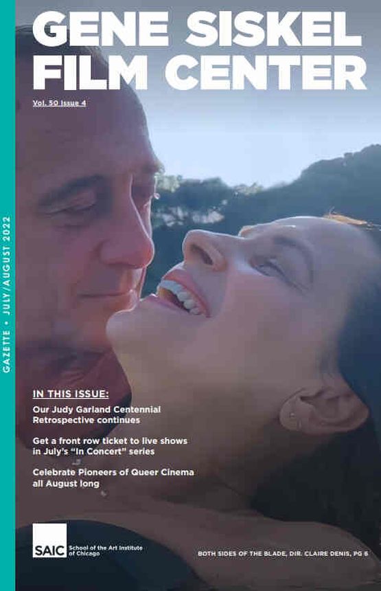GENE SISKEL FILM CENTER magazine side cover  July/August 2022