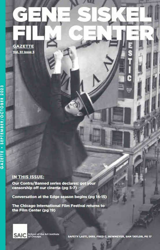 GENE SISKEL FILM CENTER magazine side cover  September/October 2023