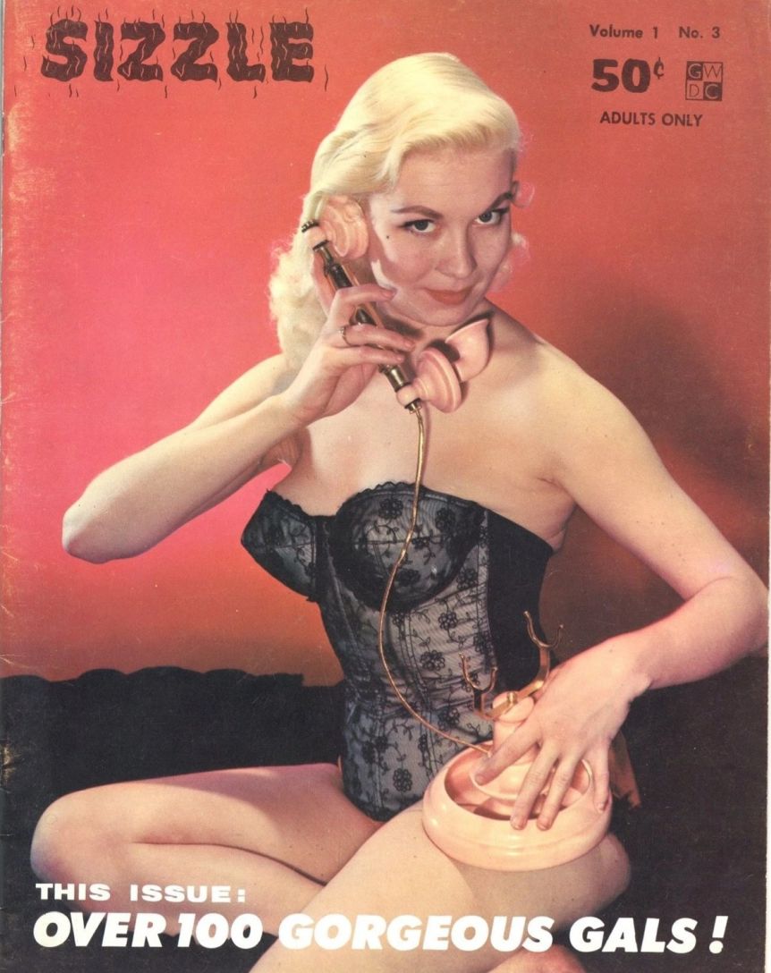 SIZZLE magazine side cover  Vol 1 No  3   1959