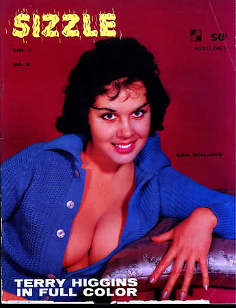 SIZZLE magazine side cover  Vol 1 No  5   1960
