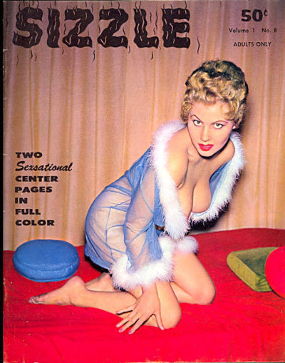 SIZZLE magazine side cover  Vol 1 No  8   1962