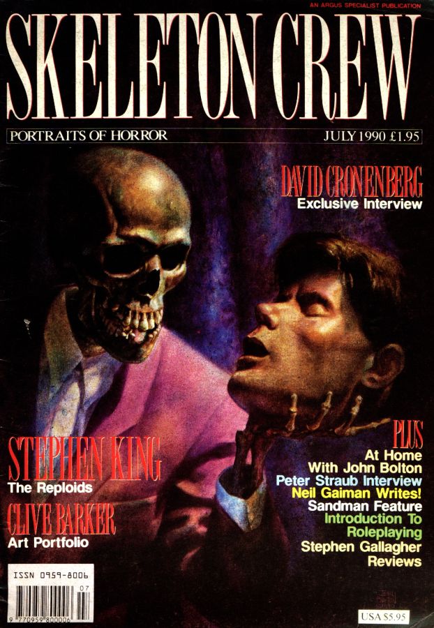 SKELETON CREW magazine side cover  Vol 2 # 1 July 1990