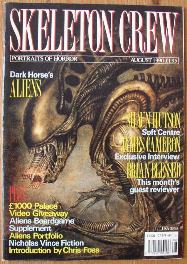 SKELETON CREW magazine side cover  Vol 2 # 2 August 1990