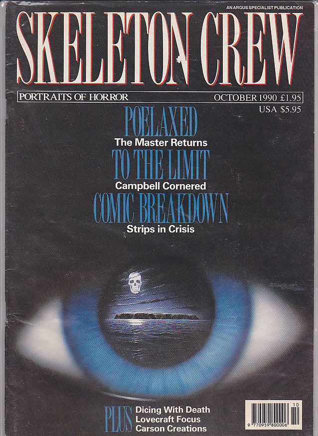 SKELETON CREW magazine side cover  Vol 2 # 4 October 1990