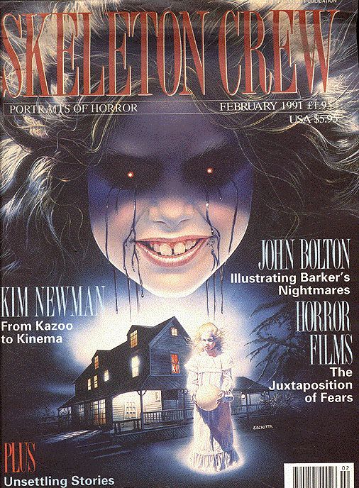 SKELETON CREW magazine side cover February 1991
