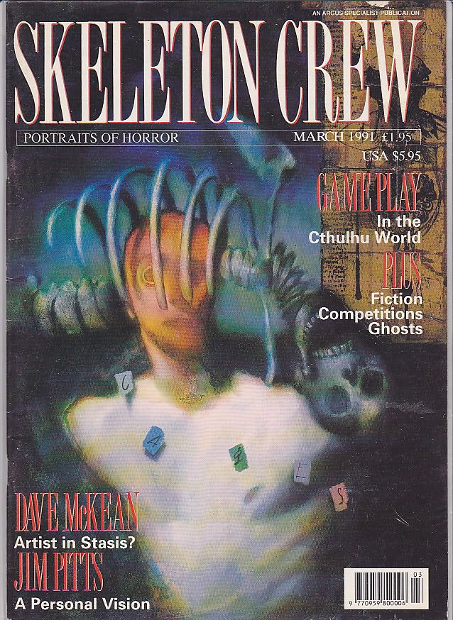 SKELETON CREW magazine side cover March 1991