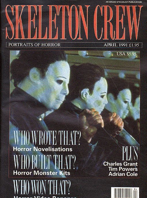 SKELETON CREW magazine side cover April 1991